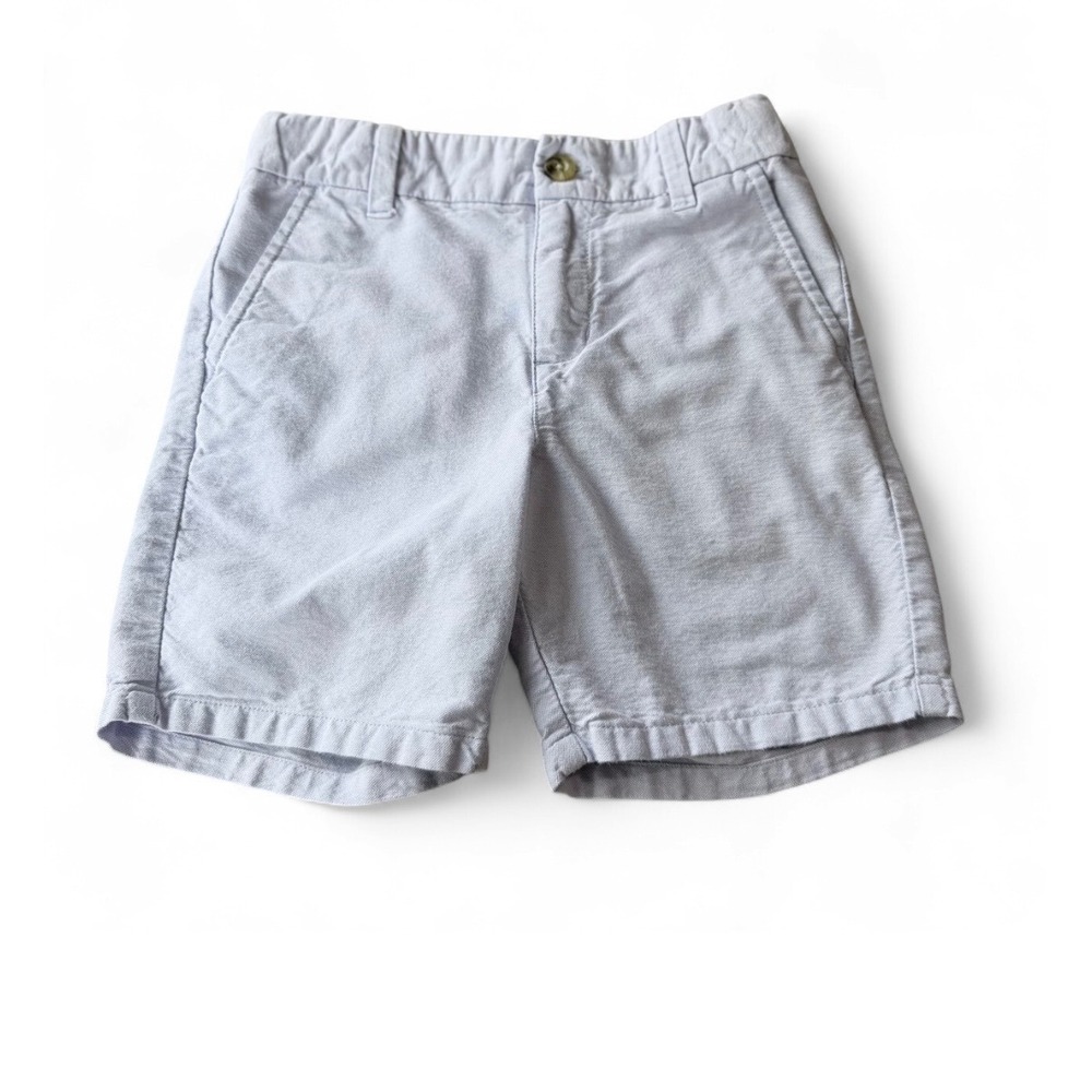 Janie and Jack Boys Blue Oxford Chino Shorts Size 5 Adjustable Waist